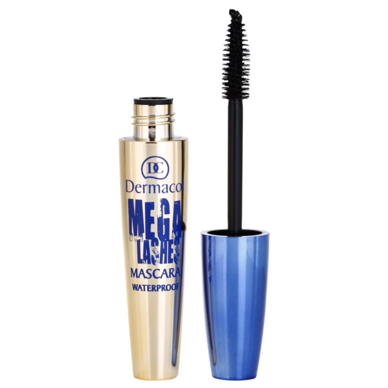 Dermacol Mega Lashes mascara waterproof pentru volum culoare Black 12.5 ml