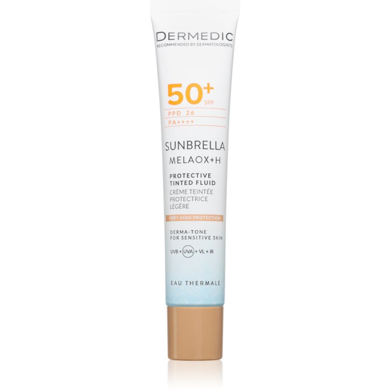 Dermedic Sunbrella Protective Tinted Fluid crema de fata cu efect de protectie SPF 50+ 40 ml