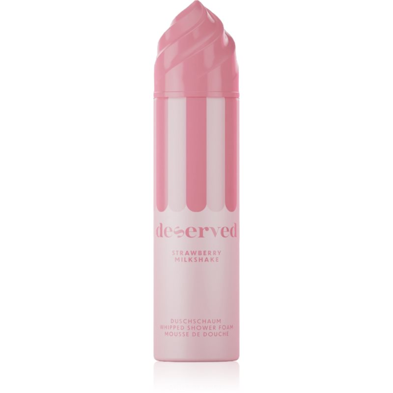 DESERVED Whipped Shower Foam Strawberry Milkshake spumă pentru duș pentru corp 250 ml