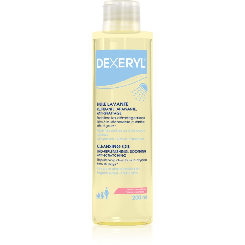 Dexeryl Cleansing oil ulei de curățare blând pentru piele foarte sensibila sau cu dermatita atopica 200 ml