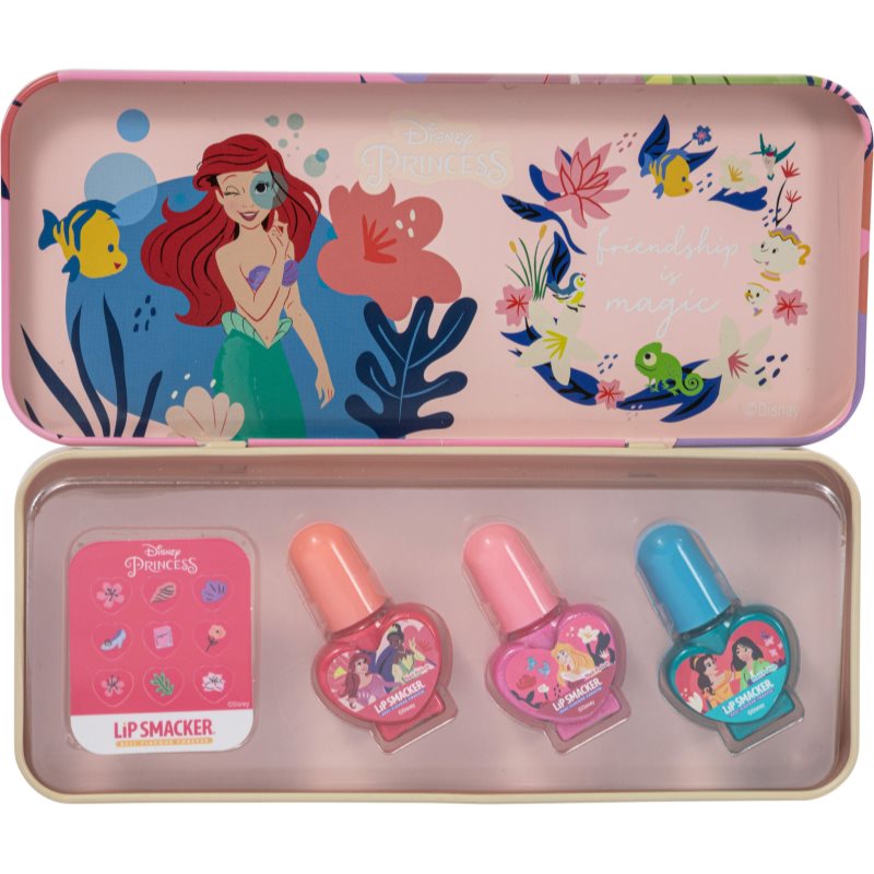 Disney Princess Ariel Dreams Gleam Nail Polish Tin set de lacuri de unghii pentru copii 3 buc