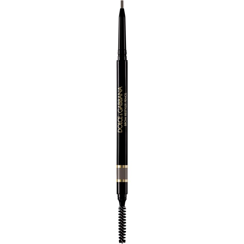 Dolce&amp;Gabbana Classic Brow Restyler Pencil creion pentru sprancene cu pensula culoare 03 Medium Brown - Warm Medium Auburn Brown 0.09 g
