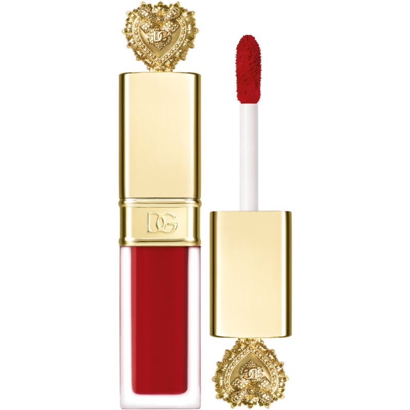 Dolce&Gabbana Flawless Everkiss Liquid Lip Mini ruj lichid mat culoare 405 Devotion - Perfect Vibrant Red 3 ml