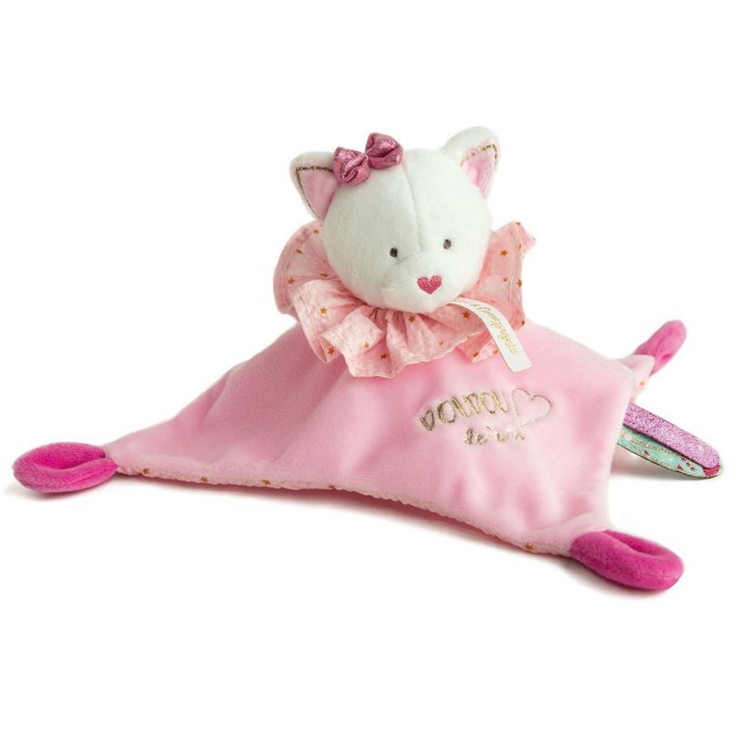 Doudou Gift Set Cuddle Cloth jucărie de adormit Pink Cat 1 buc