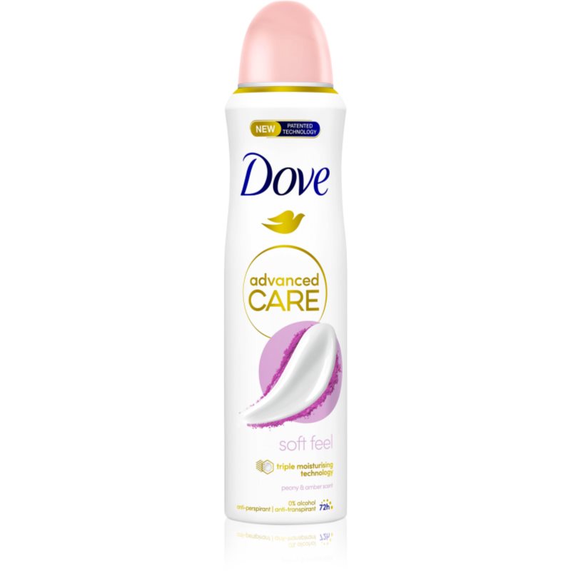 Dove Advanced Care Soft Feel spray anti-perspirant 72 ore Peony & Amber 150 ml