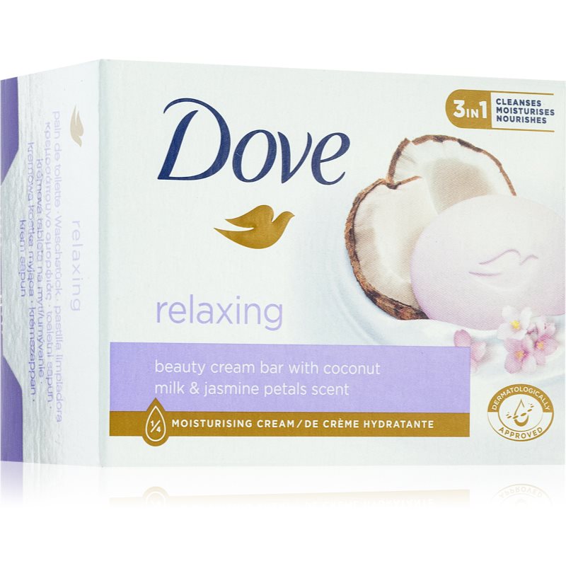 Dove Relaxing săpun solid pentru curățare Coconut milk & Jasmine petals 90 g