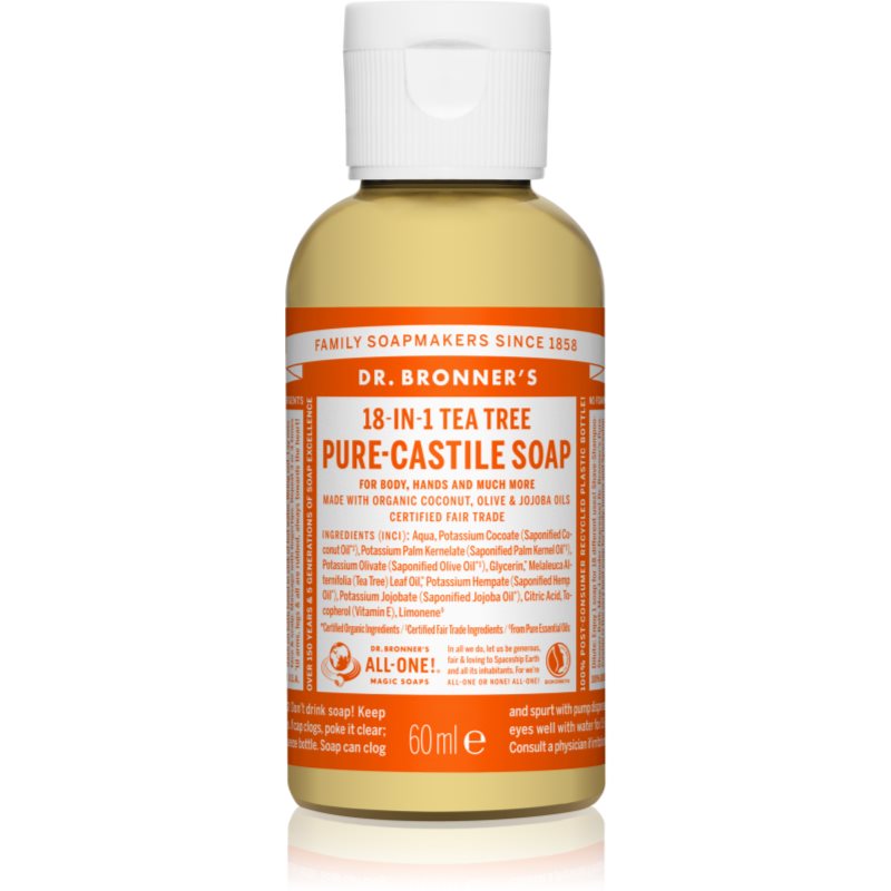 Dr. Bronner’s Tea Tree săpun lichid universal 60 ml