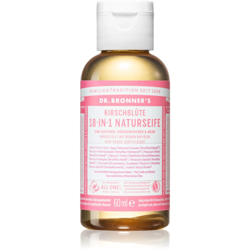 Dr. Bronner’s Cherry Blossom 18-in-1 Liquid Soap săpun lichid universal 60 ml