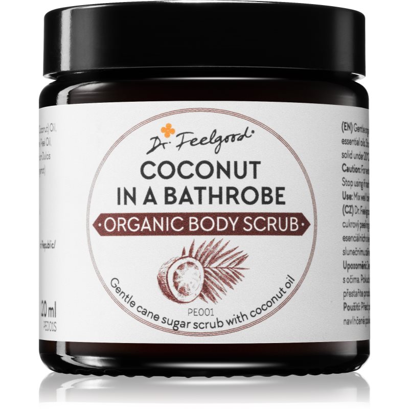 Dr. Feelgood Organic Coconut in a Bathrobe exfoliant din zahar cu ulei de cocos 120 ml