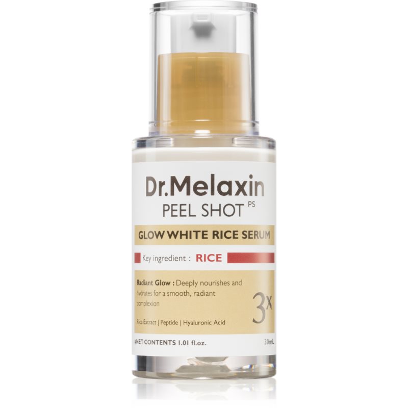 Dr. Melaxin Peel Shot Glow White Rice Serum ser regenerant si iluminator cu efect de exfoliere 30 ml