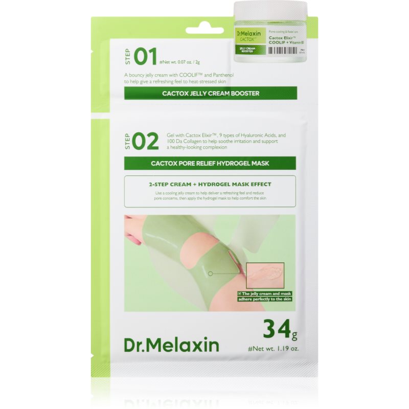 Dr. Melaxin Cactox Pore Relief Jelly Cream Hydrogel Mask mască intensă cu hidrogel hidrateaza pielea si inchide porii 4 buc