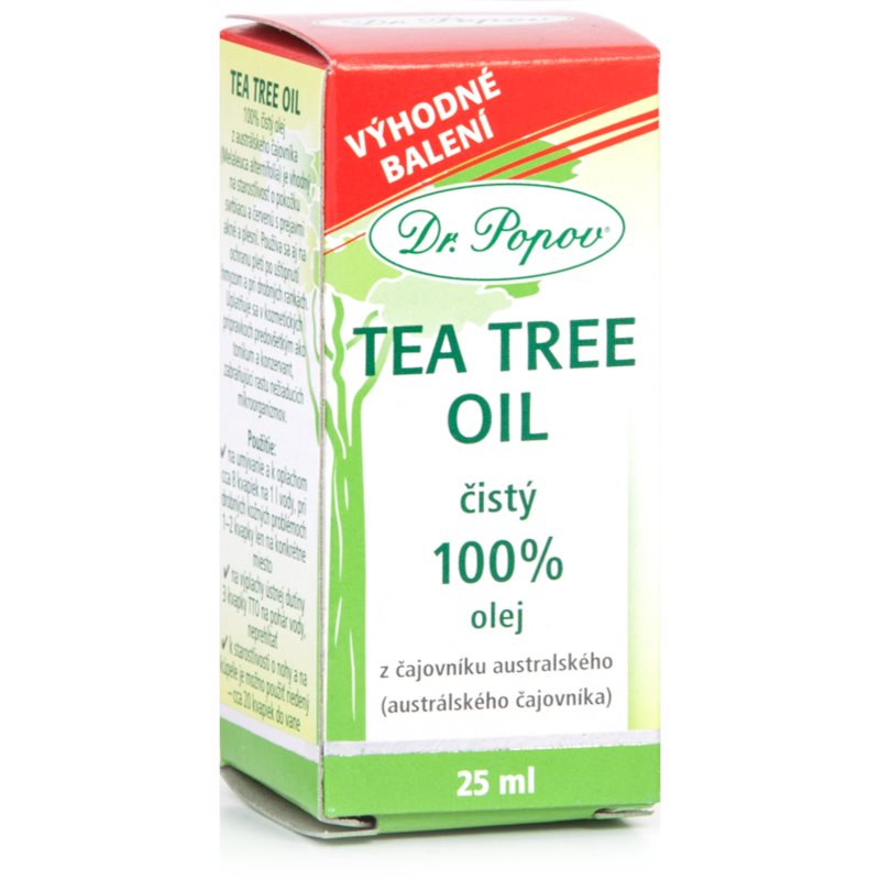 Dr. Popov Tea Tree Oil 100% ulei din arbore de ceai, presat la rece cu efect antiseptic 25 ml