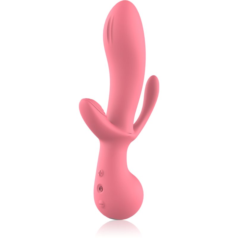 Dream Toys Amour Triple Pleasure Clair vibrator cu stimularea clitorisului 21.5 cm