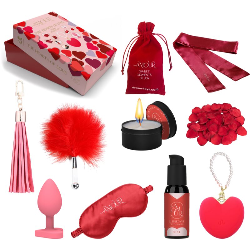 Dream Toys Amour The Hearts Of Love Happy Heart Kit set de jucării sexuale 10 buc