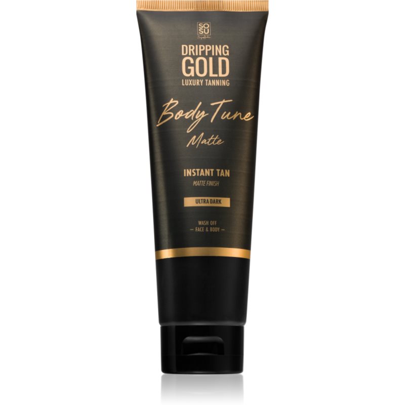 Dripping Gold Luxury Tanning Body Tune lotiune autobronzanta pentru corp si fata cu efect imediat Ultra Dark 125 ml