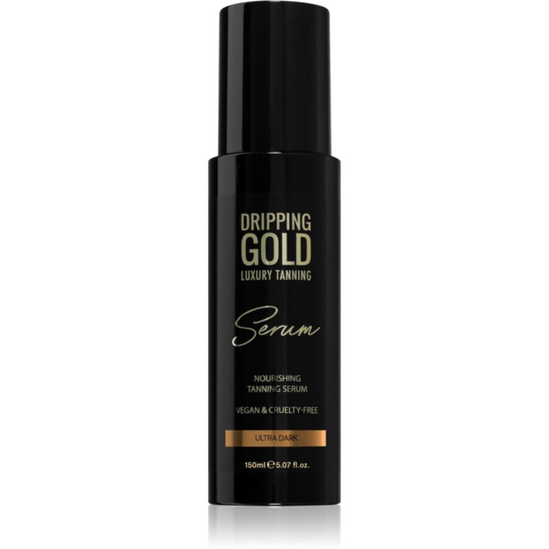 Dripping Gold Luxury Tanning Serum produs bronzare corp si fata culoare Ultra Dark 150 ml
