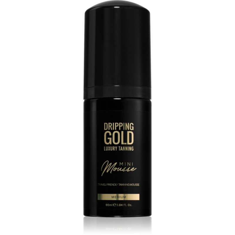 Dripping Gold Luxury Tanning Mini Mousse spumă bronzare pentru față și corp culoare Medium 90 ml