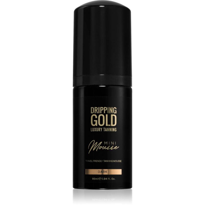 Dripping Gold Luxury Tanning Mini Mousse spumă bronzare pentru față și corp culoare Dark 90