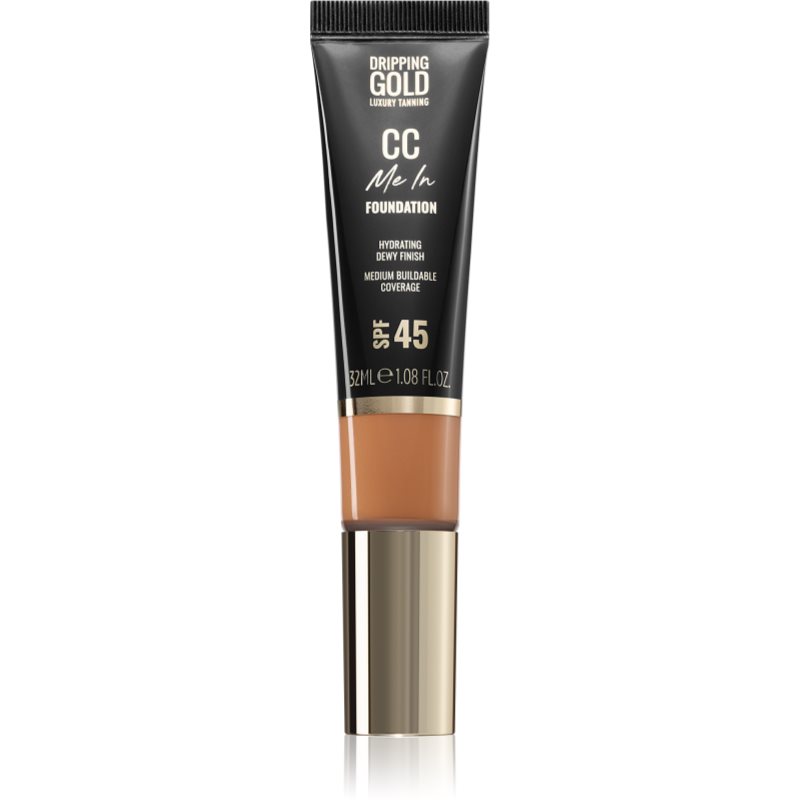 Dripping Gold CC Me In make-up cu textura usoara SPF 45 culoare Chestnut 8.5 32 ml