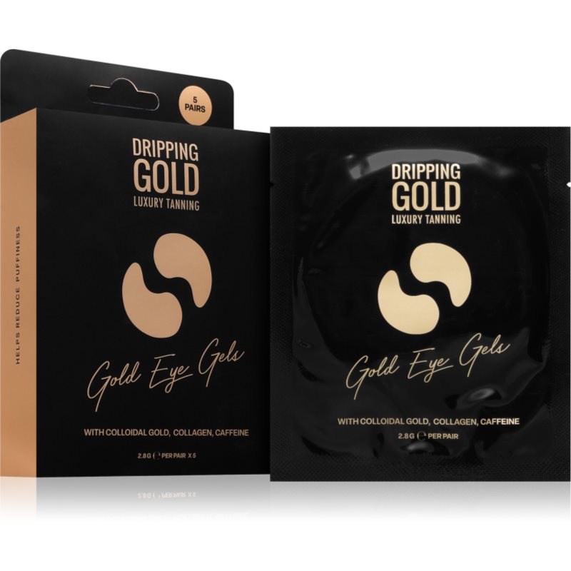 Dripping Gold Luxury Tanning Eye Gels tampoane cu gel împotriva ridurilor de sub ochi cu efect de hidratare 5 buc