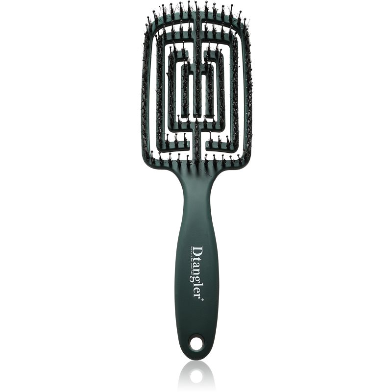 Dtangler Dry Blow, Glow And Go perie pătrată pentru uscarea părului culoare Emerald Green 1 buc