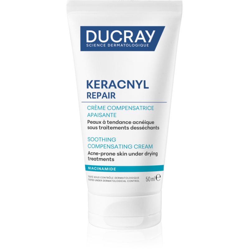 Ducray Keracnyl Repair Soothing Compensating Cream crema calmanta si hidratanta pentru piele sensibila predispusa la acnee 50 ml