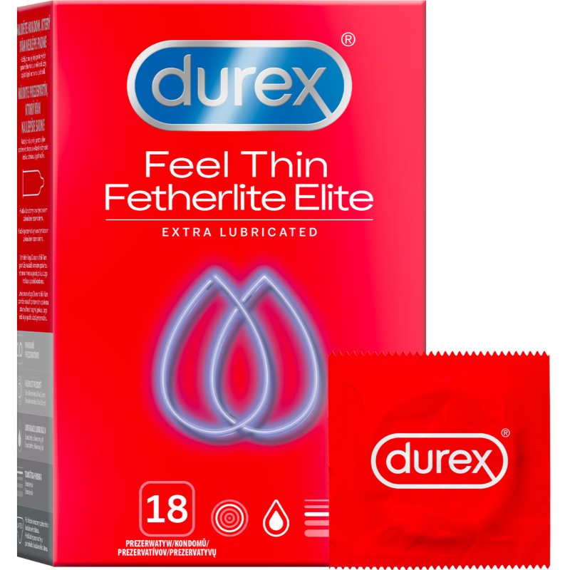 Durex Feel Thin Extra Lubricated prezervative 18 buc