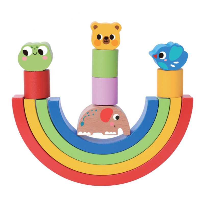 Dvěděti Wooden Rainbow curcubeu pliabil din lemn