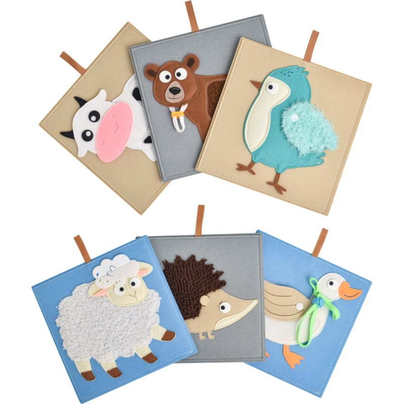2Kids Toys Sensory Pictures Animals carte cu imagini 6 buc