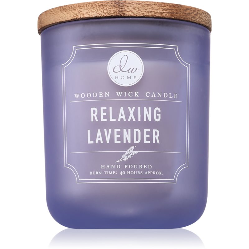 DW Home Signature Relaxing Lavender lumânare parfumată cu fitil din lemn 340 g