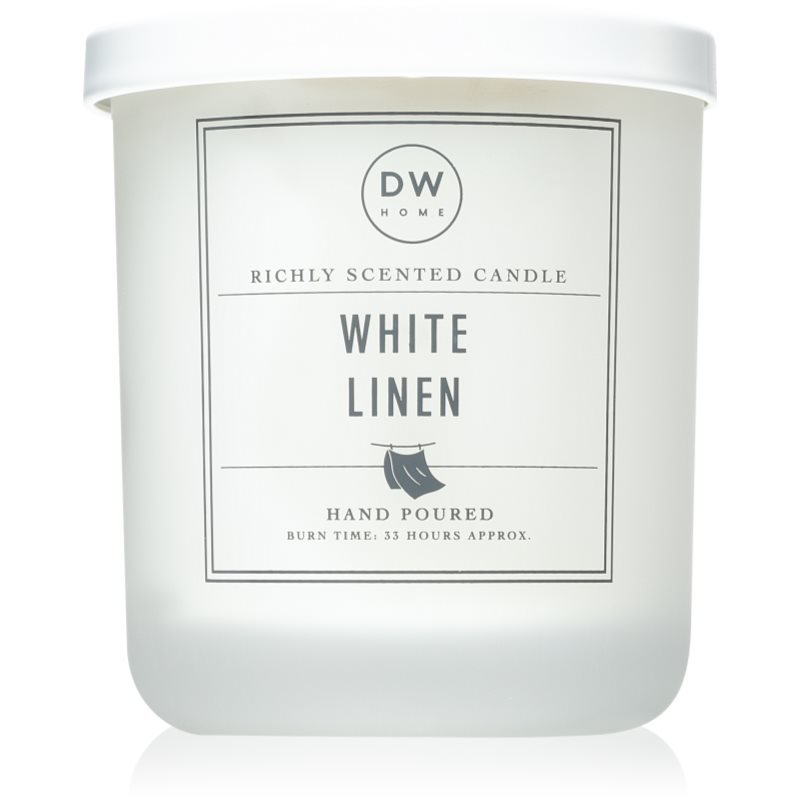 DW Home Signature White Linen lumânare parfumată 264 g