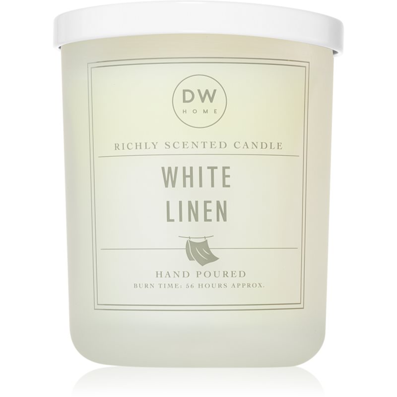 DW Home Signature White Linen lumânare parfumată 434 g