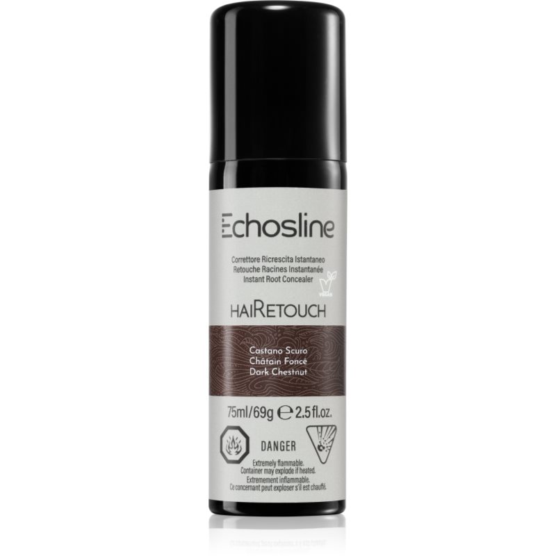 Echosline Hairetouch Hairtouch spray instant pentru camuflarea rădăcinilor crescute Dark Chestnut 75 ml