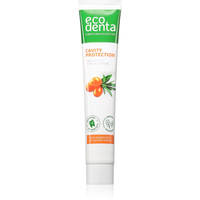 Ecodenta Cavity Protection pastă de dinți împotriva tartrului cu efect răcoritor conține cătină 75 ml