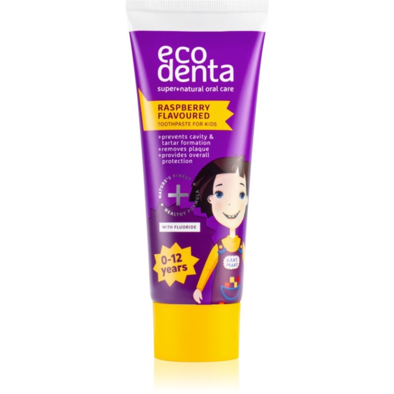 Ecodenta Super + pasta de dinti naturala pentru copii aroma Raspberry 75 ml Ecodenta Super + pasta de dinti naturala pentru copii aroma Raspberry 75 ml