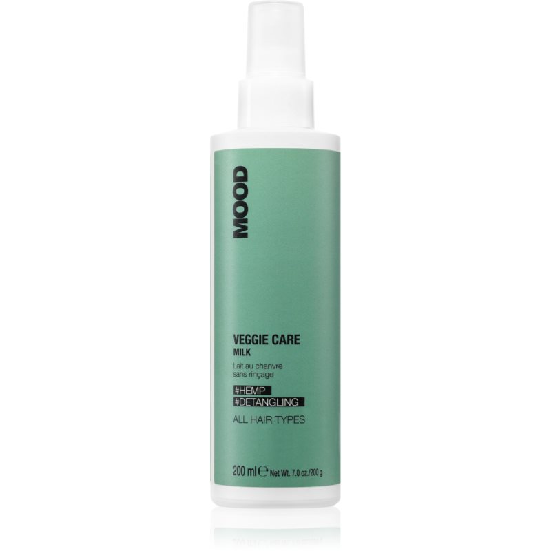 MOOD Veggie Care spray care nu necesita clatire cu ulei de canepa pentru toate tipurile de par 200 ml