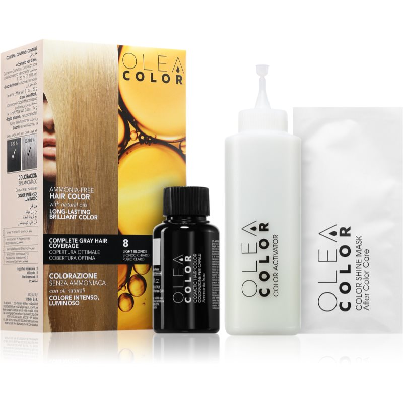 Oleacolor Culoare permanenta pentru par culoare 8 Light Blonde 1 buc