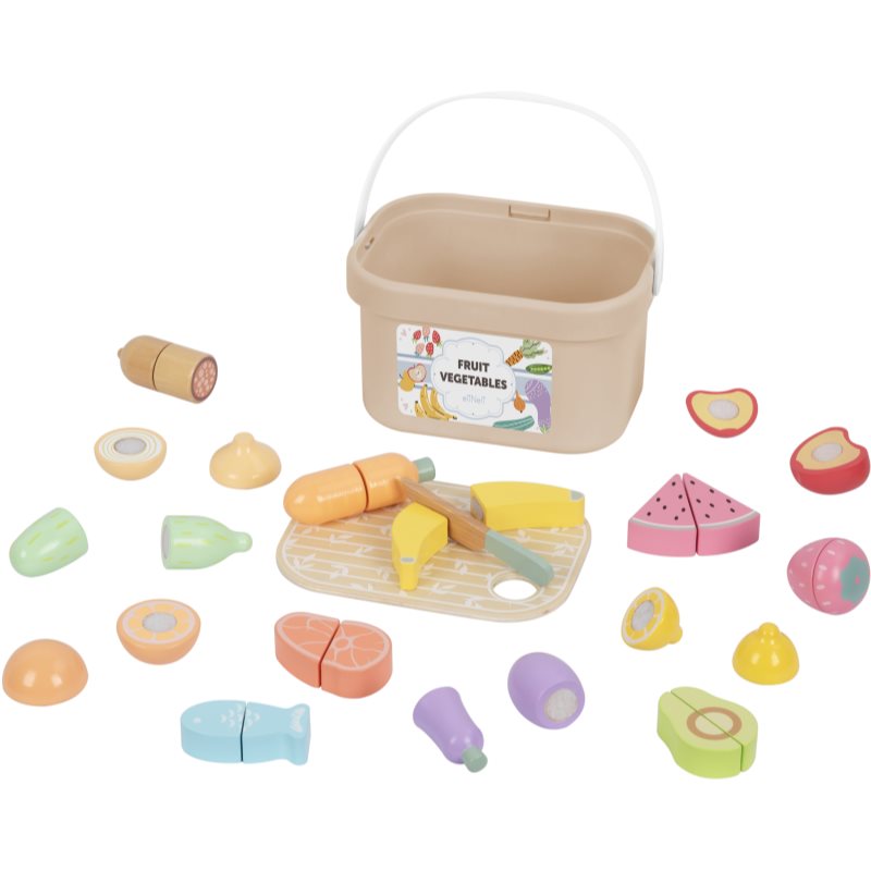 eliNeli Fruit Vegetables set de jucării din lemn 1 buc