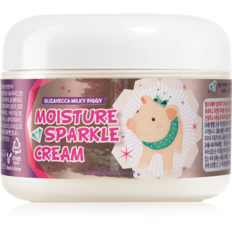 Elizavecca Milky Piggy Moisture Sparkle Cream crema hidratanta cu efect iluminator 100 ml