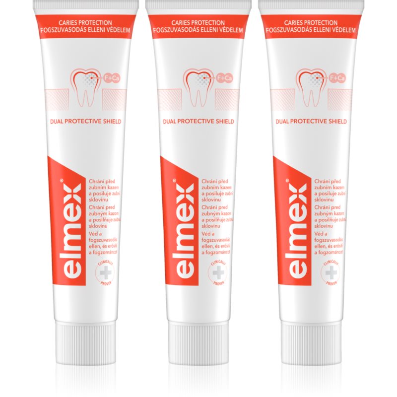 Elmex Caries Protection pasta de dinti protecție impotriva cariilor cu flor 3x75 ml