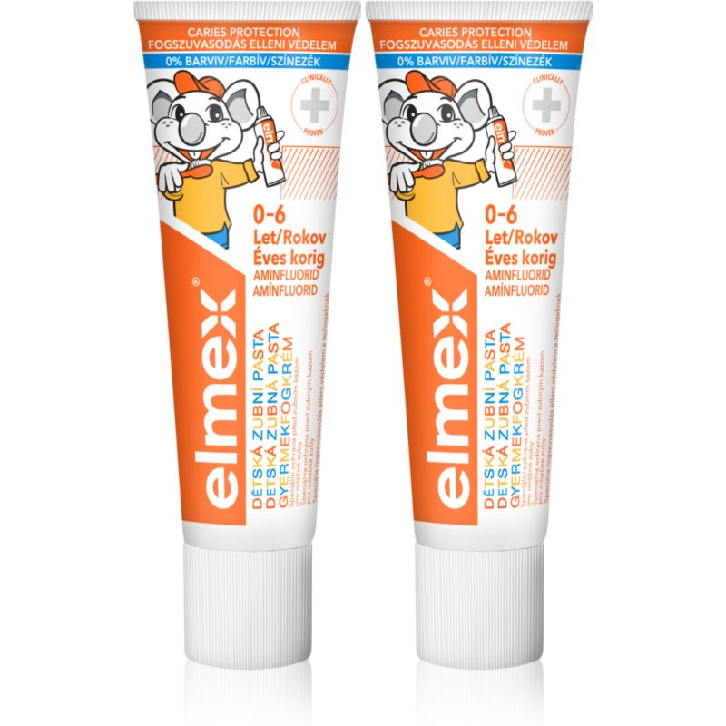 Elmex Caries Protection Kids pastă de dinți pentru copii 2 x 50 ml