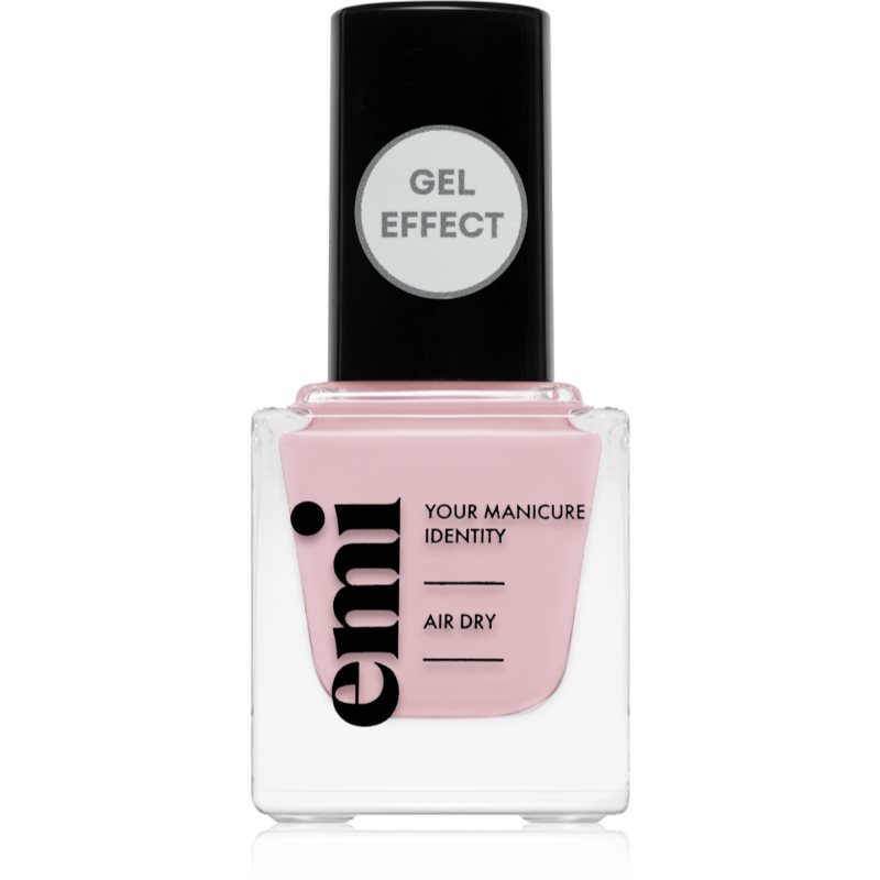 emi E.MiLac Gel Effect Ultra Strong lac de unghii cu efect de gel fără utilizarea lămpii UV/LED culoare Misty Pink #002 9 ml