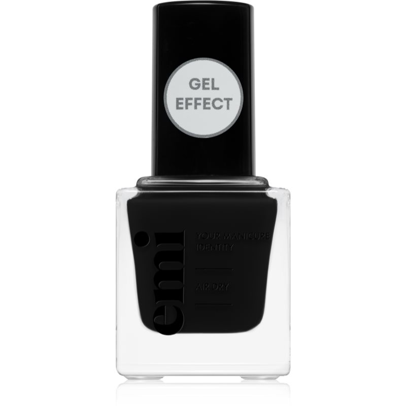 emi E.MiLac Gel Effect Ultra Strong lac de unghii cu efect de gel fără utilizarea lămpii UV/LED culoare Little Black Dress #050 9 ml