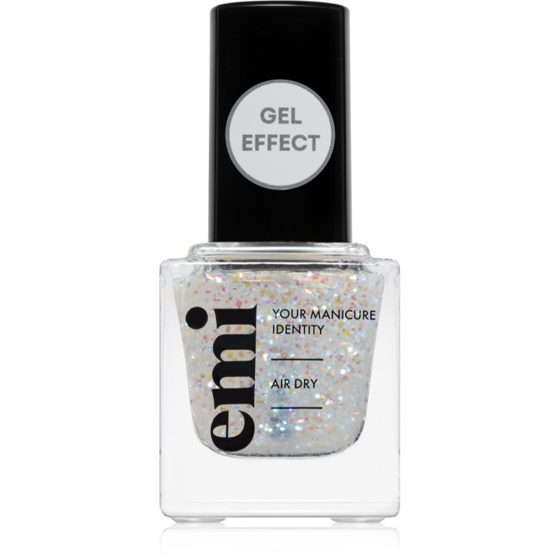 emi E.MiLac Gel Effect Ultra Strong lac de unghii cu efect de gel fără utilizarea lămpii UV/LED culoare Let it snow! #133 9 ml