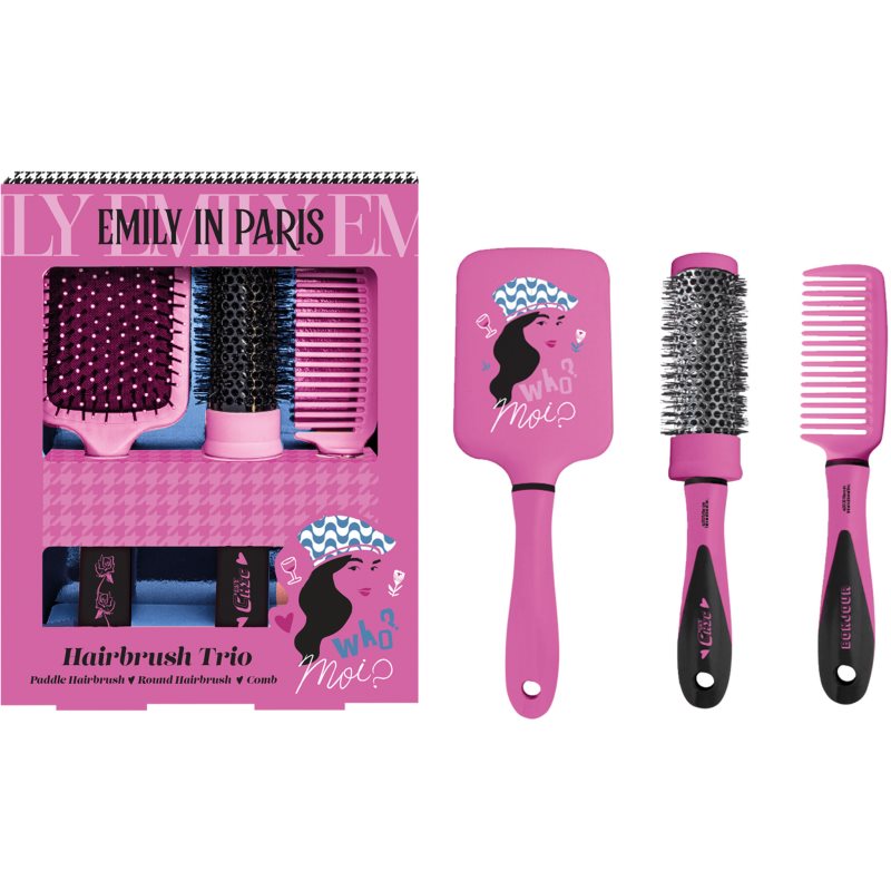 Emily In Paris Hairbrush Trio set de perii pentru păr 3 buc