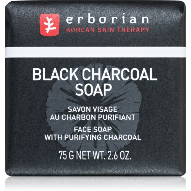 Erborian Black Charcoal sapun pentru curatarea fetei cu cărbune activ 75 g