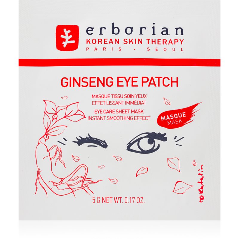 Erborian Ginseng Shot Mask mască textilă revitalizantă zona ochilor 5 g