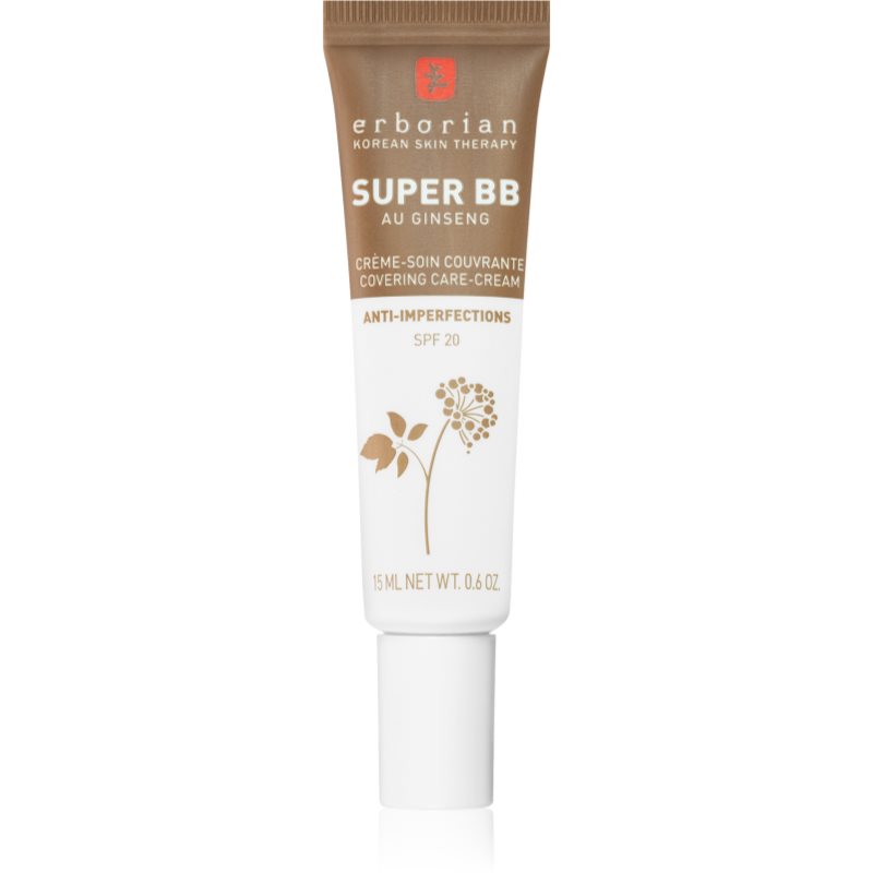 Erborian Super BB Crema BB ce ofera aspect perfect pielii pachet mic culoare Chocolat 15 ml