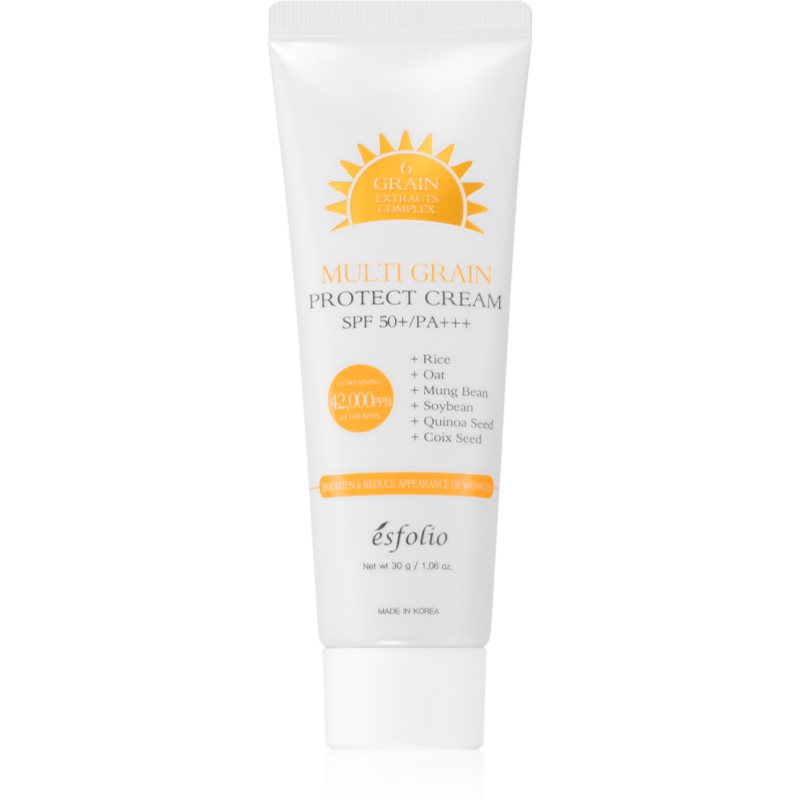 esfolio Protect Cream Multi Grain protecție solară pentru față iluminatoare SPF 50+ 30 g