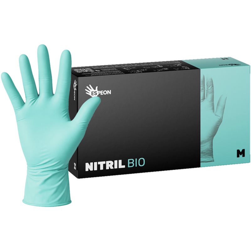 Espeon Nitril BIO Green mănuși din nitril, fără pudră mărime M 2x50 buc
